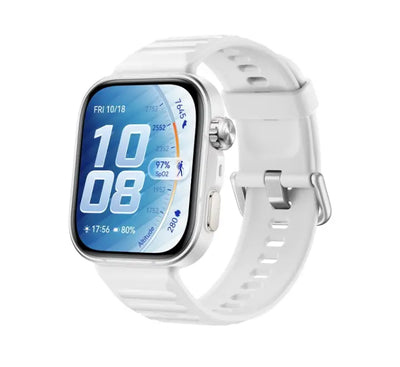 HUAWEI WATCH FIT 5 Pro Glacier White with 2.5D sapphire glass display and fluoroelastomer strap