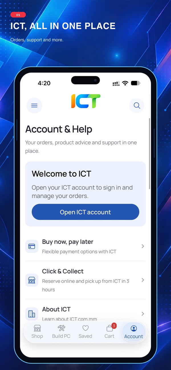 Your orders and account