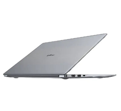 Close up view of the Infinix XBook B15 top screen panel highlighting the FHD video camera with Dual-Star light system.