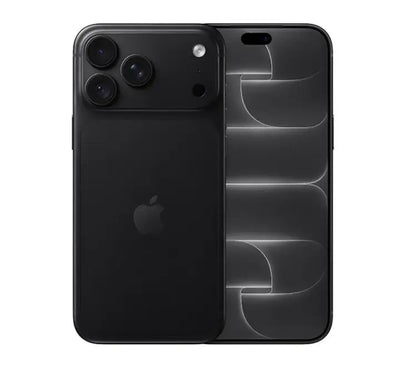 Apple iPhone 18 Pro Max dual SIM model in Black titanium finish front screen view