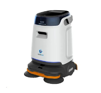 KEENON C55 triple-roller brush system performing simultaneous sweeping and scrubbing