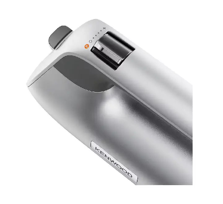 Kenwood Chefette Combi HMP54.000SI 2-in-1 stand mixer in premium silver with its 3.5-liter auto-rotating stainless steel bowl and attached hand mixer unit.