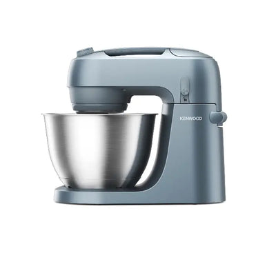 Kenwood Go compact stand mixer KZM35.000GY in storm blue with 4L stainless steel bowl.