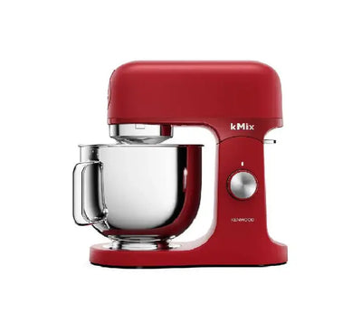 Kenwood kMix retro stand mixer KMX751ARD in high-gloss rich red with 5L stainless steel handle bowl.