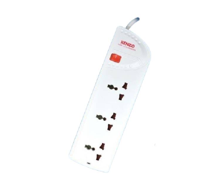 Kenzo K-S31 3-Port Universal Extension Socket front view showing multi-country outlets available at ICT.com.mm