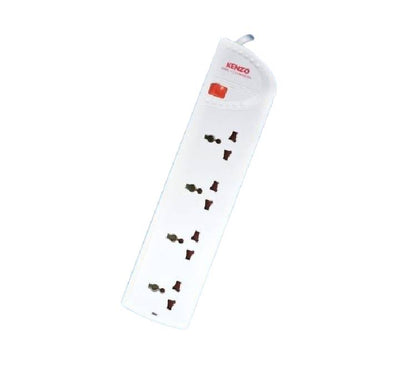 Kenzo K-S41 4-Port Universal Extension Socket front view showing four multi-country outlets available at ICT.com.mm