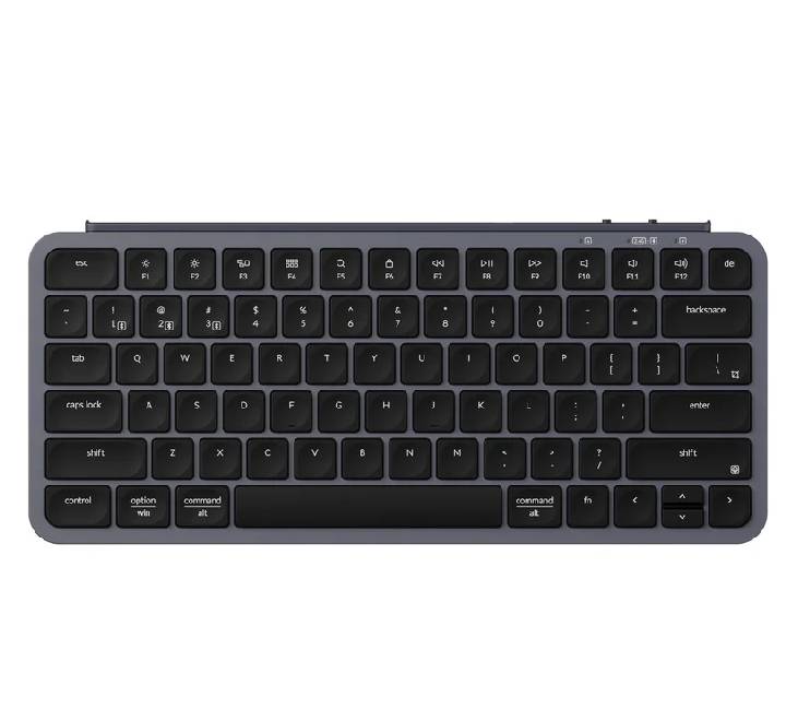 Keychron B1 Pro ultra-slim wireless keyboard in Space Gray featuring low-profile keycaps and compact layout