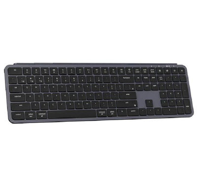 Side profile showcasing the 5.2mm ultra-thin ergonomic design and tilt angle of the Keychron B6 Pro.