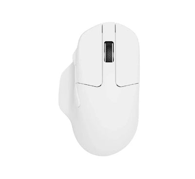 Keychron M7 Wireless Ergonomic Mouse in White top-down angle view
