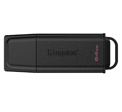 Kingston DTXG2 64GB USB flash drive connected to a desktop computer port