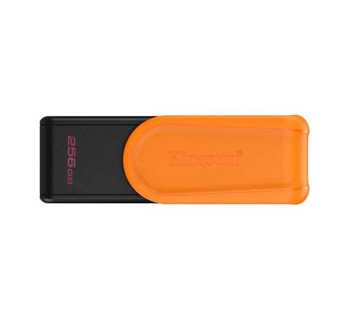 Close-up of the Kingston DataTraveler Exodia S USB drive showing the rotating swivel cap open.