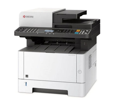 Close-up of the dual-scan document feeder on the Kyocera M2540dn for fast scanning.