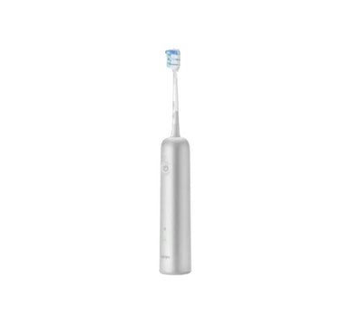 Laifen SE Wave electric toothbrush standing upright in gray, yellow, and pink options