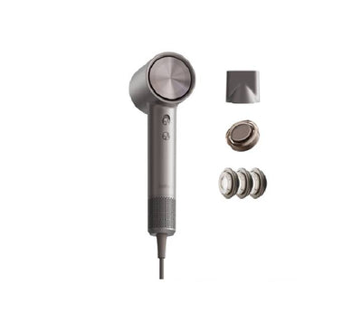 Laifen Swift 4 High-Speed Hair Dryer in Titanium finish showcasing its sleek lightweight aluminum handle.