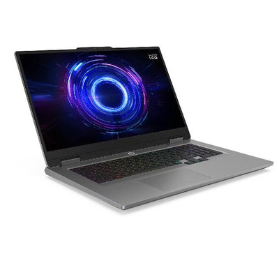 Side macro close-up profile of Lenovo LOQ 17-inch gaming laptop displaying physical connectivity ports including USB-C, HDMI 2.1, and multiple USB-A slots.