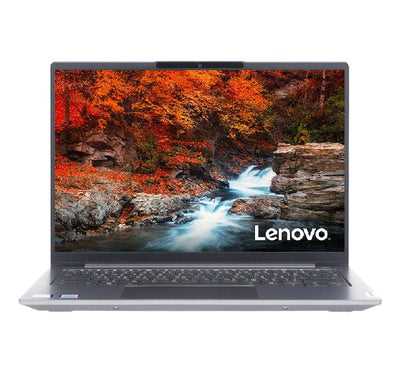 Lenovo ThinkBook 14 G8 IAL laptop in Arctic Gray shown from the front angle with a clean business profile.