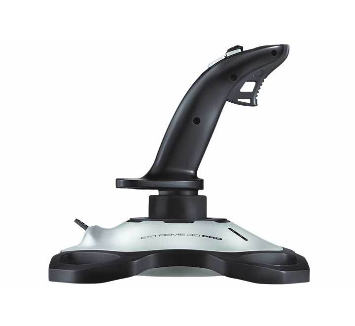 Detailed view of the 12 programmable buttons on the Logitech Extreme 3D Pro joystick.