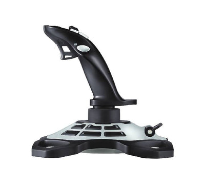Logitech Extreme 3D Pro USB Joystick with twist rudder control for PC gaming.