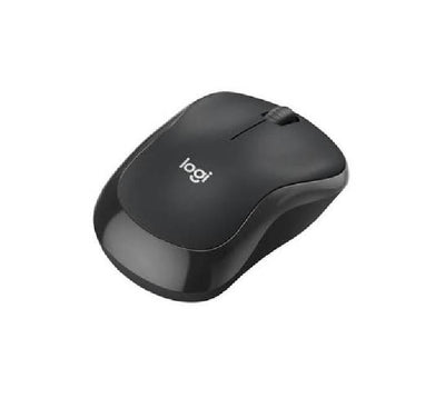 Side profile highlighting the comfortable contoured shape of the Logitech M240 mouse