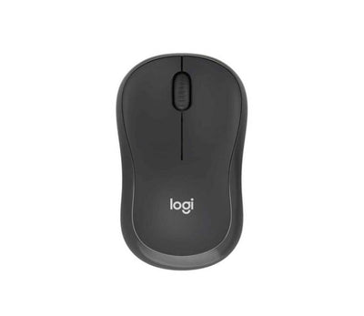 Logitech M240 Silent Bluetooth Mouse in Black top angle view