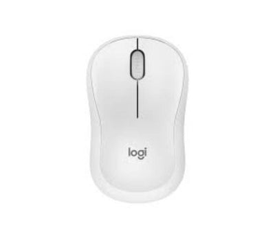 Logitech M240 Silent Bluetooth Mouse in Off-White angled view showing its compact and modern design.