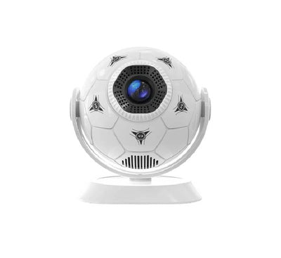 Magcubic HY300F mini portable projector featuring unique creative football shape styling and front lens