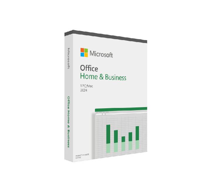 Microsoft Office Home and Business 2024 retail package box front view.