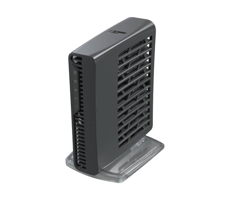 Rear panel of the MikroTik hAP ax² showing five gigabit ethernet ports and power input