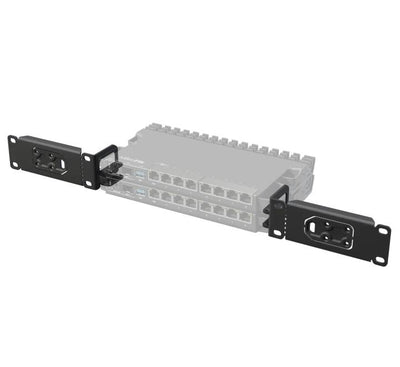 Official MikroTik K-79 metal rackmount brackets and assembly hardware for RB5009 and L009 routers.
