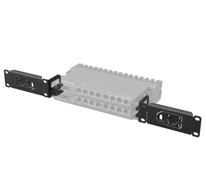Official MikroTik K-79 metal rackmount brackets and assembly hardware for RB5009 and L009 routers.