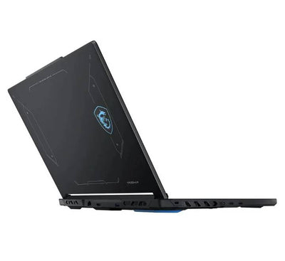 Side view of the MSI Crosshair 16 HX showing USB Type-C, Type-A, HDMI, and audio connection ports.