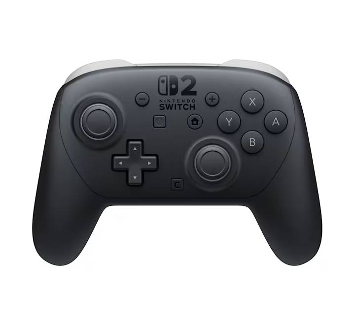 Rear view of the Nintendo Switch 2 Pro Controller showing the mappable GL and GR back shortcut buttons.