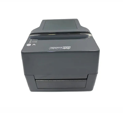 Nippon NP-500-U printing crisp 300 DPI barcode stickers and QR code tags at 127mm per second