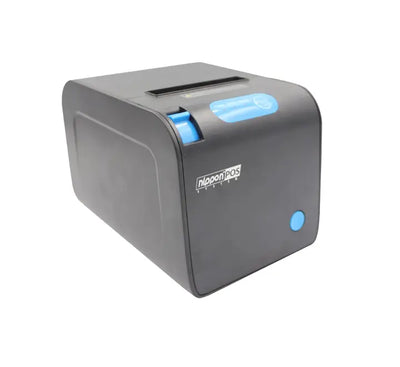 Front view of the Nippon RP-328-BU 80mm thermal receipt printer in Black.