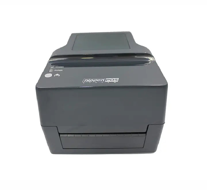 Nippon RP-400H label printer printing high-speed 4-inch barcode stickers and shipping labels