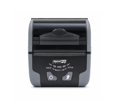 Nippon RPP-300 BU portable 80mm Bluetooth thermal receipt printer in black front view