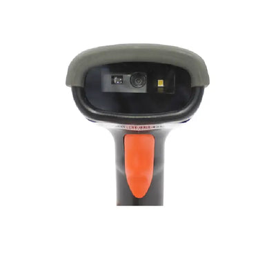 Nippon SC-568 barcode scanner in auto-sensing mode scanning product labels on countertop
