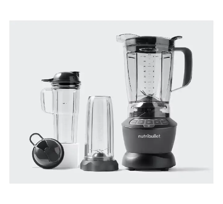 Control panel of NutriBullet Blender Combo featuring 3 speed buttons, pulse, and extract settings