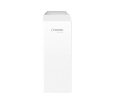 Close-up view of the 3x Fast Ethernet ports and power interface on the TP-Link Omada EAP100-Bridge.