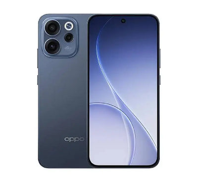 OPPO Reno15 F Twilight Blue smartphone with IP69 water resistance and slim design.