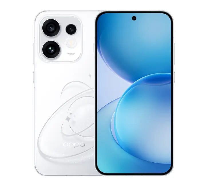 Front view of the OPPO Reno16 5G showing the vibrant AMOLED full-screen display