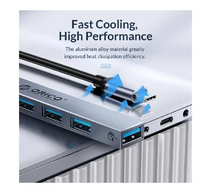 ORICO 5-Port USB-C Hub BHC1 multi-port expansion adapter front view