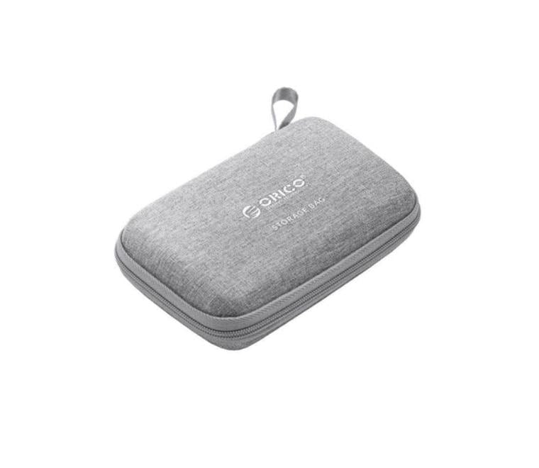 ORICO HXA25 heavy-duty 2.5 inch external hard drive shockproof storage bag in modern textured gray.