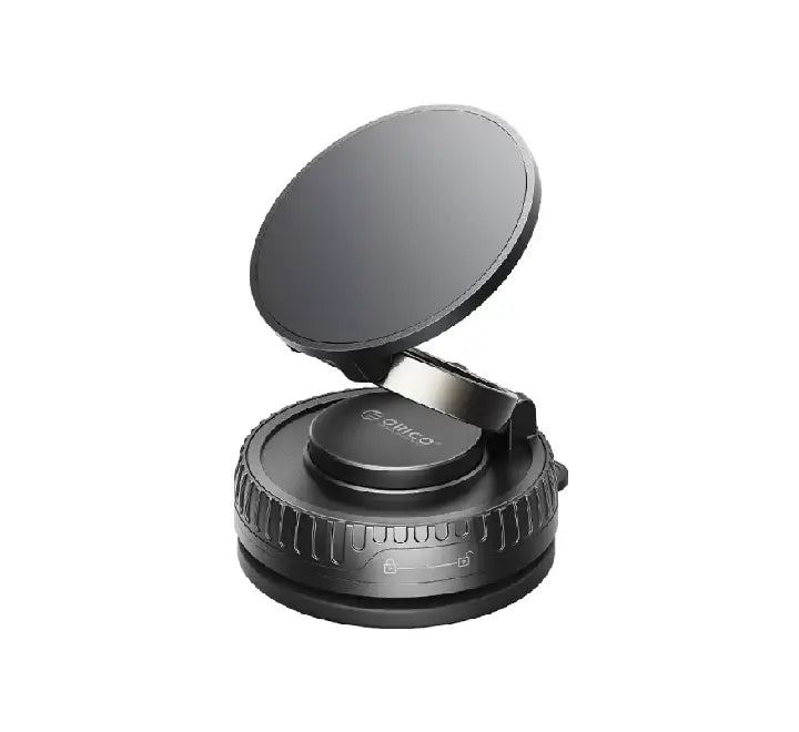 ORICO vacuum magnetic phone mount in black zinc alloy with MagSafe ring