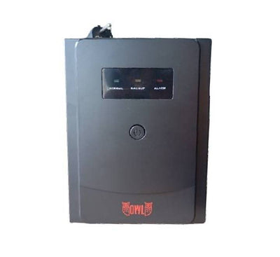Front view of Owl G1200 Pro 1200VA / 720W Line Interactive UPS showcasing the smart LCD and LED display panel.