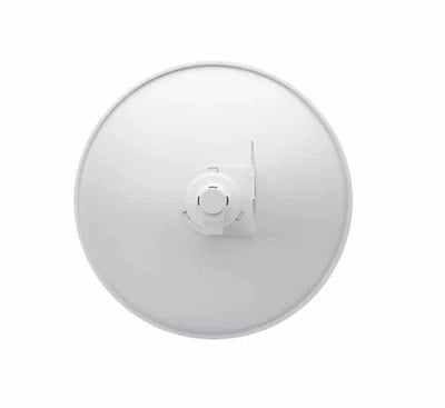 Close-up of Ubiquiti InnerFeed technology integrating the radio into the antenna feedhorn of the PBE-M5-400.