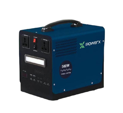 PowerX PX-PS500 Plus 500W Portable Power Station with 512Wh LiFePO4 battery.