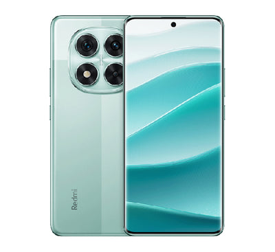Redmi Note 14 Pro 5G in Ivy Green featuring a dual-tone matte texture and the 50MP Sony camera module.