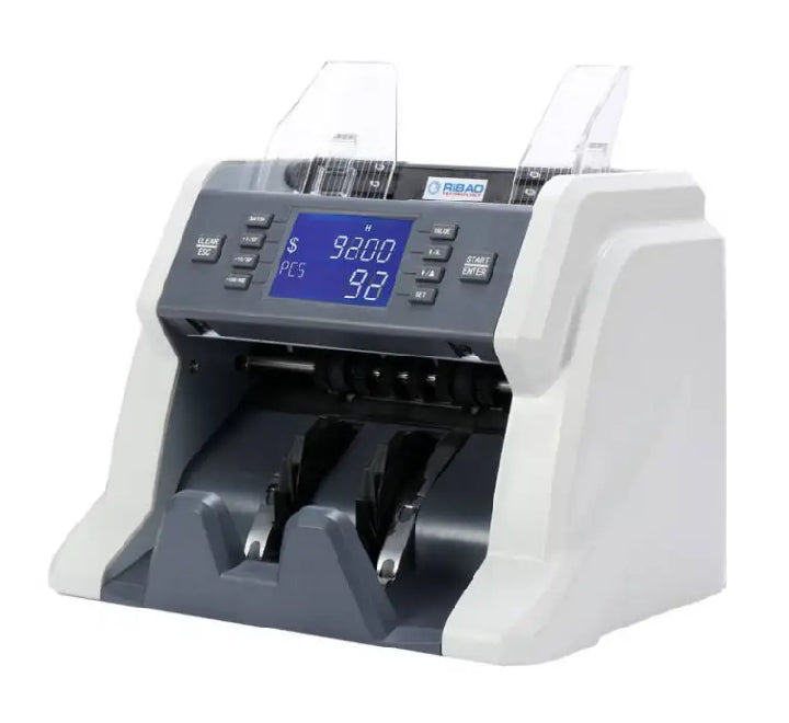 Ribao Technology BC-30 high-speed money counter front view displaying digital count