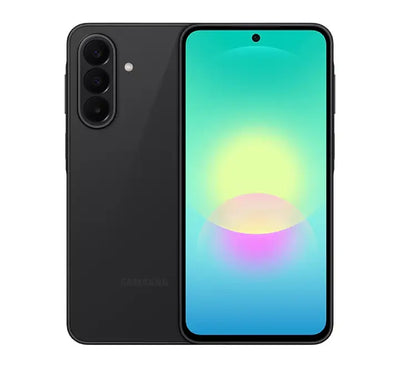 Samsung Galaxy A27 5G smartphone color options in sleek Black and Light Pink finishes side by side.